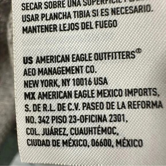 American Eagle gray, & blue rugby sweater skater boy streetwear electric grandpa - Picture 7 of 10